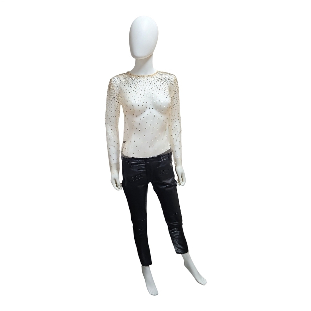 LIRIKA MATOSHI | Sheer Mesh Glitter Top in Size Small - Picture 3 of 10